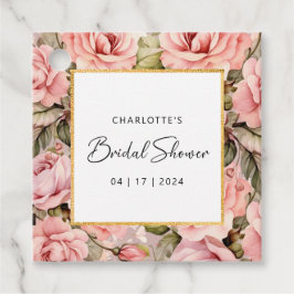 Etiquetas Para Lembrancinhas Chá de panela Floral Rosa Blush