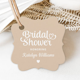 Etiquetas Para Lembrancinhas Chá de panela Personalizado de Casamento Beige