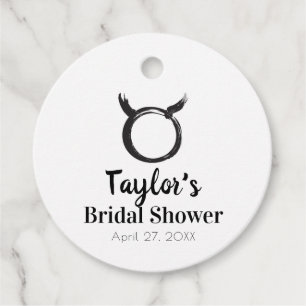 Etiquetas Para Lembrancinhas Chá de panela Primavera de Astrologia Taurus Bull 