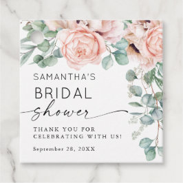 Etiquetas Para Lembrancinhas Chá de panela Rosa de Aquarela Floral