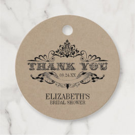 Etiquetas Para Lembrancinhas Chá de panela Rustic Kraft Vintage Obrigado