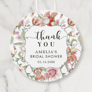 Etiquetas Para Lembrancinhas Chá de panela Tropical Boho Floral Obrigado