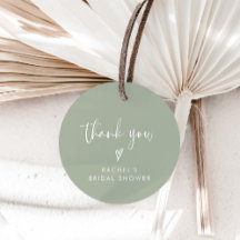 Chá de panela Verde Boho Sage Muito Obrigado