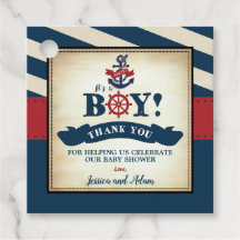 Chá Náutico Vintage Baby Boy Obrigado Ahoy