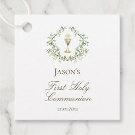 Etiquetas Para Lembrancinhas Chalice da crista verde da primeira comunidade