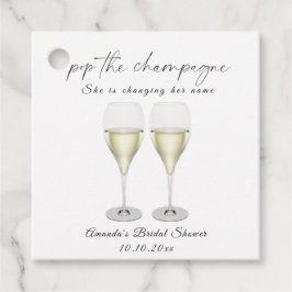 Etiquetas Para Lembrancinhas Champagne de casamento Pop