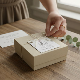 Etiquetas Para Lembrancinhas Chandelier Ribbon Blush Script Guest Thank You Tag