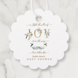 Etiquetas Para Lembrancinhas Charm Little Bundle Of Joy Hummingbird Chá de fral