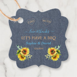 Etiquetas Para Lembrancinhas Charm Sunflower Old Denim Blue Western I