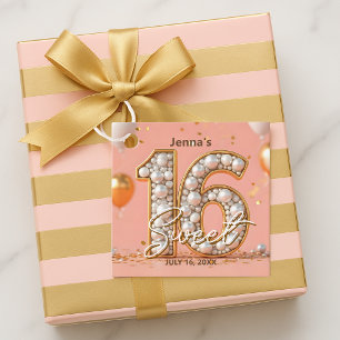 Etiquetas Para Lembrancinhas Charming Chic Regal Pearl Blush Rosa Dourado Sweet