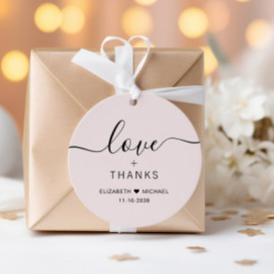 Etiquetas Para Lembrancinhas Chic Amor E Obrigado Casamento Rosa