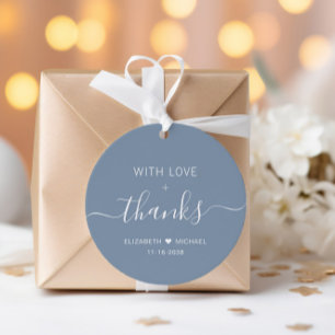 Etiquetas Para Lembrancinhas Chic Com Amor Pó Azul Casamento Obrigado