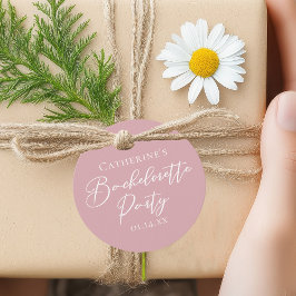 Etiquetas Para Lembrancinhas Chic Dusty Rose Pink Custom Bachelorette Party