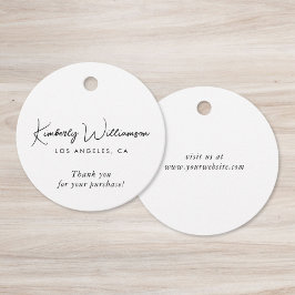 Etiquetas Para Lembrancinhas Chic Script Business Thank You Gift Tag