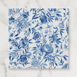 Etiquetas Para Lembrancinhas Chinoiserie Azul Floral Botânico Aquarela