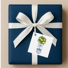 Etiquetas Para Lembrancinhas Chinoiserie Lemon Topiary Tree Gift Tags