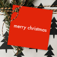 Chrismas Plain | Modern Minimal Bright Red Name