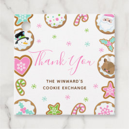 Etiquetas Para Lembrancinhas Christmas Cookie Exchange Party Pink Thank You