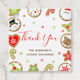Etiquetas Para Lembrancinhas Christmas Cookie Exchange Party Red Thank You