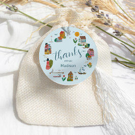 Etiquetas Para Lembrancinhas Chuva Azul Costeira Chá de Bebê Náutico