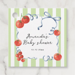 Etiquetas Para Lembrancinhas Chuva de bebê de tomate em aquarela