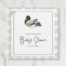 Chuva de Bebê do Pato-real Neutro em Verde