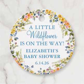 Etiquetas Para Lembrancinhas Chuva de Bebê Flor Silvestre Aquarela Personalizad