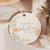 Chuva de Bebê Floral Amarela Elegante