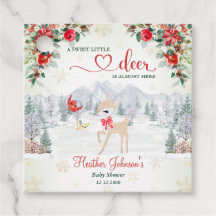 Chuva de Bebê Rena de Natal Floco de Neve 