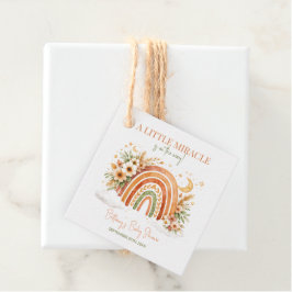 Etiquetas Para Lembrancinhas Chuva de Bênçãos Boho Arco-íris Baby Shower