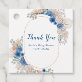 Etiquetas Para Lembrancinhas Chuva de Boho Azul Baby Shower