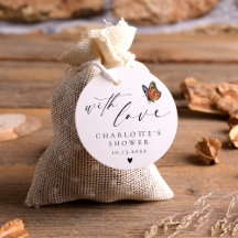 Chuva de Borboleta Monarca Minimalista Obrigado