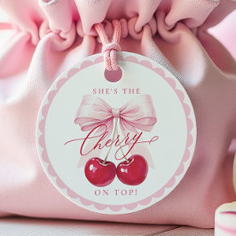 Etiquetas Para Lembrancinhas Chuva de Cerejas no Chá de Noiva