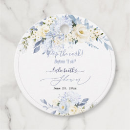 Etiquetas Para Lembrancinhas Chuva de Noiva H2 Azul Hortênsias Rosas Creme
