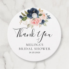 Etiquetas Para Lembrancinhas Chuva de Noiva Outono Dourado Azul Rosa Flores