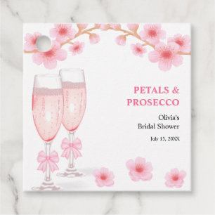 Etiquetas Para Lembrancinhas Chuva de Pétalas e Prosecco no Chá de Noiva com La