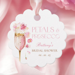 Etiquetas Para Lembrancinhas Chuva de Pétalas Rosas Prosecco para Chá de Noiva