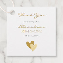 Chuva de Presentes para Noiva Corações Dourados