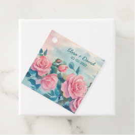 Etiquetas Para Lembrancinhas Chuva de Rosas Rosa Bridal Shower PERSONALIZADO