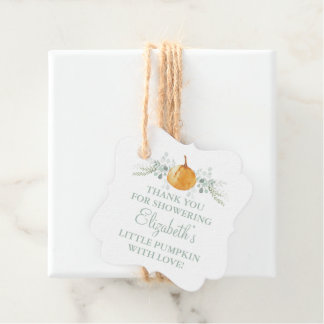 Etiquetas Para Lembrancinhas Chuveirinho de Bebê Abóbora Pequena Personalizada