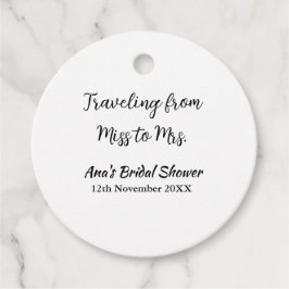 Etiquetas Para Lembrancinhas Chuveiro de noiva de viagem adicione nome data sen