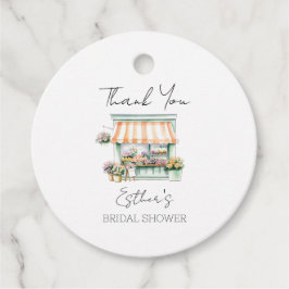 Etiquetas Para Lembrancinhas Chuveiro de Noiva Loja de Flores Market Obrigado