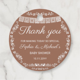 Etiquetas Para Lembrancinhas Cielito Lindo Terracotta Papel Picado Baby Shower