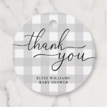 Cinza Leve Gingham Obrigado A Favor Da Marca Redon