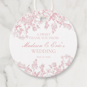 Etiquetas Para Lembrancinhas Círculo Floral De Casamento De Chinoiserie Rosa
