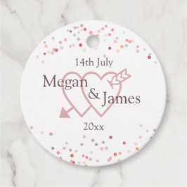 Etiquetas Para Lembrancinhas Círculos de Confetti Rosa