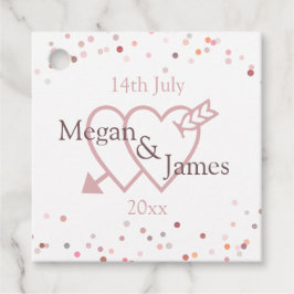 Etiquetas Para Lembrancinhas Círculos de Confetti Rosa