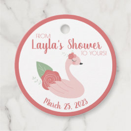 Etiquetas Para Lembrancinhas Cisne Rosa De Meu Chuveiro para o Seu Presente Eti