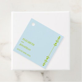 Etiquetas Para Lembrancinhas Citrus Green & Coastal Blue Wedding