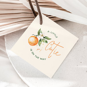 Etiquetas Para Lembrancinhas Citrus Little Cutie Chá de fraldas